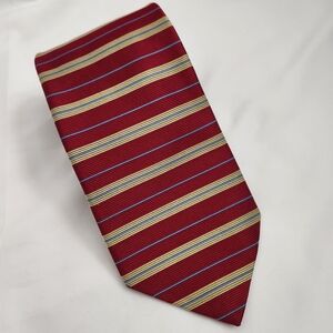 Vintage Brooks Brothers Makers 100% Silk Made In USA Men’s Necktie Striped Red